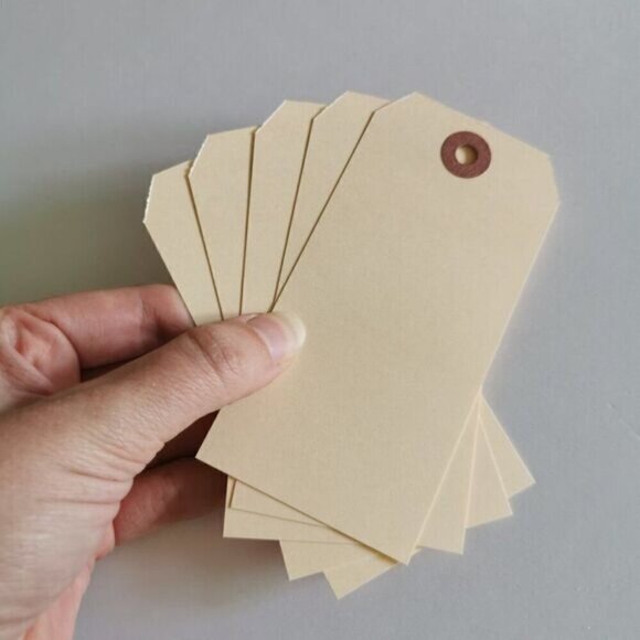 20 x Large Manila Shipping Tag, Price Tags Gift Tag Cardstock - Picture 2 of 5